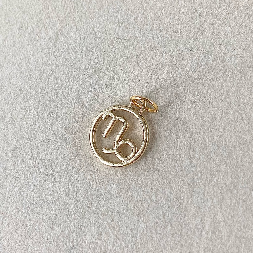 Golden Sea Goat Zodiac Charm - Picture 2 of 3